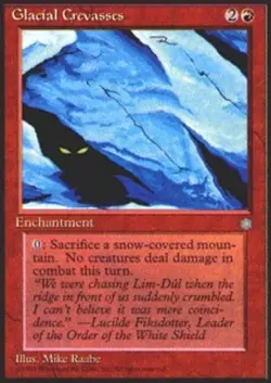 MTG Glacial Crevasses, Ice Age, Damaged, English - Image 1