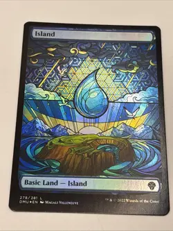 MTG DOMINARIA UNITED STAINED GLASS ISLAND 278 FOIL NM/LP - Image 1