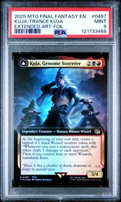 Kuja, Genome Sorcerer, Extended Art Foil 0497, Final Fantasy, Magic MTG NM PSA 9 - Image 1