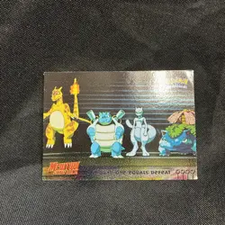 Pokemon Topps Mewtwo Strikes Back Round One Equals Defeat Holo Foil - Image 1