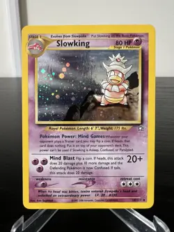 Slowking - 14/111 Neo Genesis Unlimited Holo Rare Card Pokemon TCG WOTC W/SWIRL! - Image 1