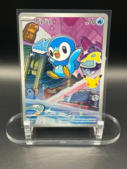 2026 Pokemon MEP EN 🐧 Piplup 042 Black Star Promo **Fresh Pull** - Image 1