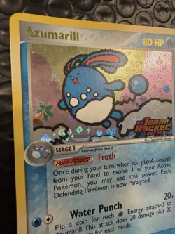 The Pokemon Company Azumarill 1/109 Team Rocket Returns Holo Rare Eng 2004 80HP - Image 2