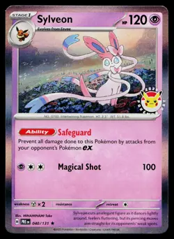 Sylveon 040/131 Pokemon Day Stamped Pokemon Lightly Played - Image 1