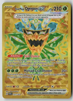 Teal Mask Ogerpon ex 221/167 Hyper Rare Twilight Masquerade Pokemon NM - Image 1