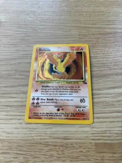 Moltres 12/62 Pokemon Holo Fossil Vintage Pokemon TCG - Image 1