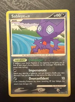 Pokemon TCG- Sableye 48/100 - Stormfront Uncommon Reverse Holo LP - Image 1