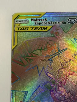 Pokemon Moltres Zapdos Articuno GX 69/68 Hidden Fates Rainbow Secret Rare - Image 5