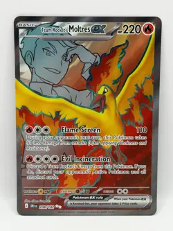 Team Rocket's Moltres ex 208/182 Destined Rivals NM Ultra Rare Holo Pokemon TCG - Image 1