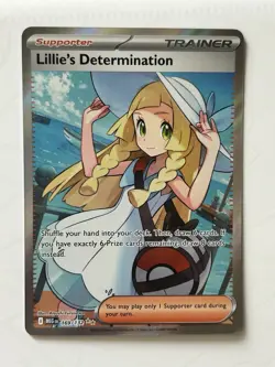 Pokemon TCG ME01 Mega Evolution Lillie's Determination 169/132 Holo Full Art UR - Image 1