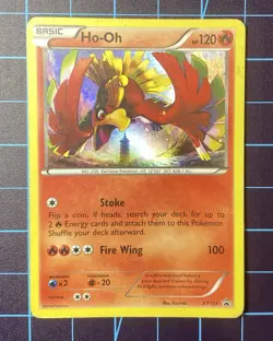 Pokemon TCG Ho-Oh Black Star Promo XY153 Holo Rare MP-LP Condition - Image 1