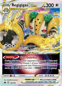 Regigigas VSTAR 114/159 - Crown Zenith - Pokemon TCG - Ultra Rare Holo - Image 1
