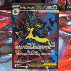The Pokemon Company Pokemon TCG Mega Lucario EX 160/132 Me01 Full Art Holo UR EN - Image 1