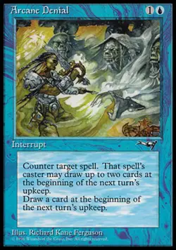 Arcane Denial - v2 Magic mtg Moderate Play, English Alliances x1 - Image 1