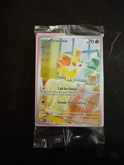 SEALED - Pokemon TCG Fennekin 080 - Black Star PROMO FULL ART Chaos Rising ETB - Image 1