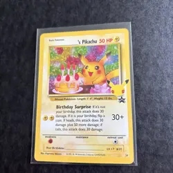 Pokemon Birthday Pikachu 24/53 Celebrations Classic Collection Holo NM - Image 2