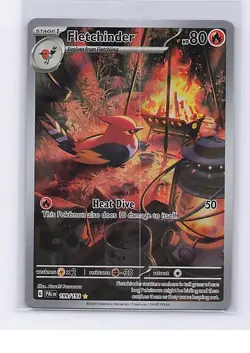 Fletchinder 199/193 Illustration Rare Paldea Evolved Pokemon Near Mint - Image 1