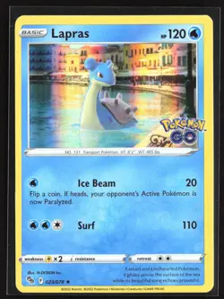 Pokemon TCG - Lapras Holo Holo Rare Pokemon GO 023/078 NM - Image 1