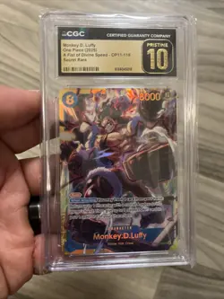 2025 ONE PIECE FIST OF DIVINE SPEED MONKEY D LUFFY OP11-118 SEC CGC 10 PRISTINE - Image 1