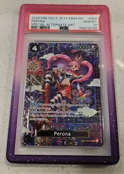 2026 ONE PIECE THE AZURE SEA'S SEVEN SPECIAL ALT ART #093 PERONA PSA 10 - Image 1