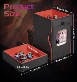 MTG Deck Box for Window Display, On Top with Dice Storage, Trading Card Storage - Image 3