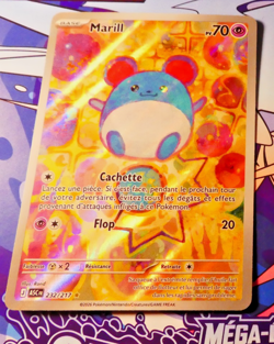 Pokemon Heros Transcendant Card Holo Carte Marill AR 232/217 ASC FR Mint 2026 - Image 1