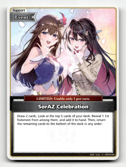 hololive OFFICIAL CARD GAME SorAZ Celebration (U) - Enchant Regalia - Image 1