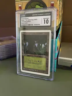 CGC 10 Gem Mint Forest (Eyes) Unlimited Edition 1993 MTG Green Basic Land - Image 1