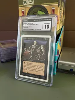 CGC 10 Gem Mint Drudge Skeletons Unlimited Edition 1993 MTG Black Card #2033 - Image 1