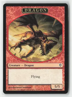 Dragon Token 2 Token Worldwake Magic: The Gathering Near Mint - Image 1
