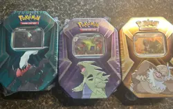 Pokemon TCG - Triple Whammy Collector Sealed Tins x3 (Complete Set) - Image 1