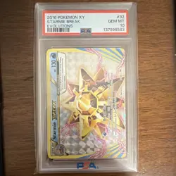 Pokemon TCG Starmie BREAK Evolutions Holo Rare 32/108 (2016) PSA 10 English - Image 1