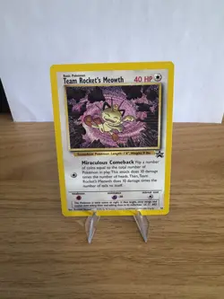 Pokemon Team Rocket's Meowth 18 Black Star Promo Vintage NM - Image 1