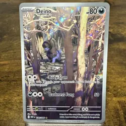 Deino 146/086 SV: White Flare Illustration Rare Holo Near Mint Pokemon TCG - Image 1
