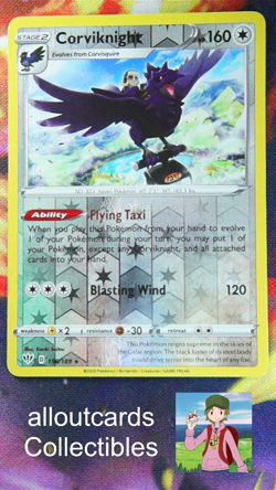 2020 Pokemon Darkness Ablaze Corviknight Reverse Holo 156/189 NM/M - Image 1
