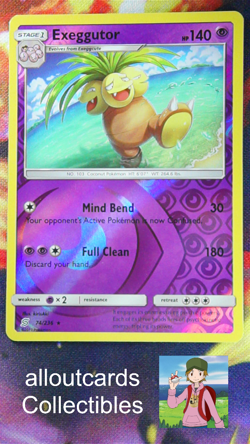 2019 Pokemon Unified Minds Exeggutor Reverse Holo 74/236 NM/M - Image 1
