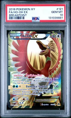 Pokemon TCG Ho-Oh EX Full Art 121/122 Breakpoint Holo Ultra Rare PSA 10 - Image 1