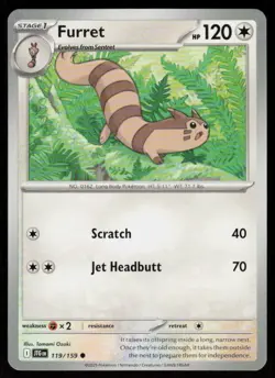 Furret 119/159 Common Journey Together Pokemon Near Mint - Image 1