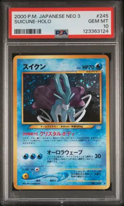 Suicune Pokemon 2000 Holo Neo 3 Revelation Japanese 245 PSA 10 - Image 1