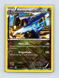 Garchomp 90/124 Holo Rare Dragons Exalted Pokemon Reverse Holo Lightly Played - Image 1