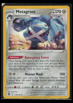 Metagross 119/195 Pokemon Silver Tempest Rare Near Mint Holo - Image 1