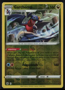 Garchomp 109/172 Pokemon Brilliant Stars Reverse Holo Rare Near Mint - Image 1