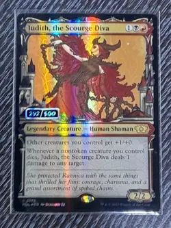 (Foil) [NM] MTG, Multiverse Legends, Serialized, Judith, The Scourge - Image 1