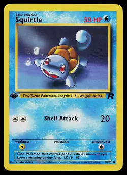 Pokemon Card - Squirtle Team Rocket 68/82 Common 1st Edition - Image 1