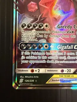 Mega Sableye & Tyranitar GX 126/236 Sm-Unified Minds Holo Pokemon TCG Card - Image 5