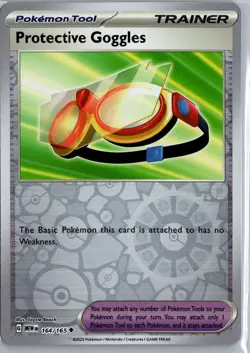 Protective Goggles 164/165 Uncommon 151 Pokemon Reverse Holo Lightly Played - Image 1