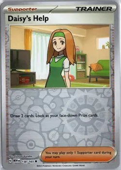 Daisy's Help 158/165 Uncommon 151 Pokemon Reverse Holo Lightly Played - Image 1