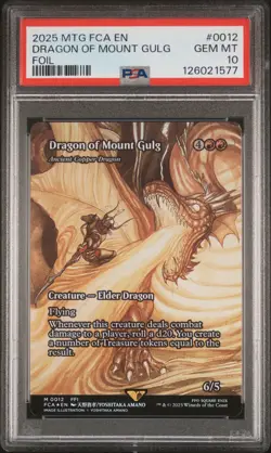 2025 MTG FINAL FANTASY: THROUGH THE AGES FOIL #0012 DRAGON OF MOUNT GULG PSA 10 - Image 1