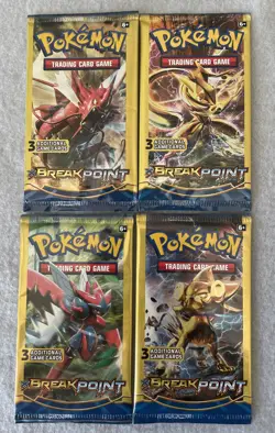 (4) Pokemon XY BREAKpoint 3 Card Mini Booster Packs - New Sealed - Image 1