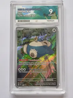 Pokemon TCG Snorlax Promo Card Scarlet Violet 151 SVP 51 Graded Ace 9 Mint - Image 1